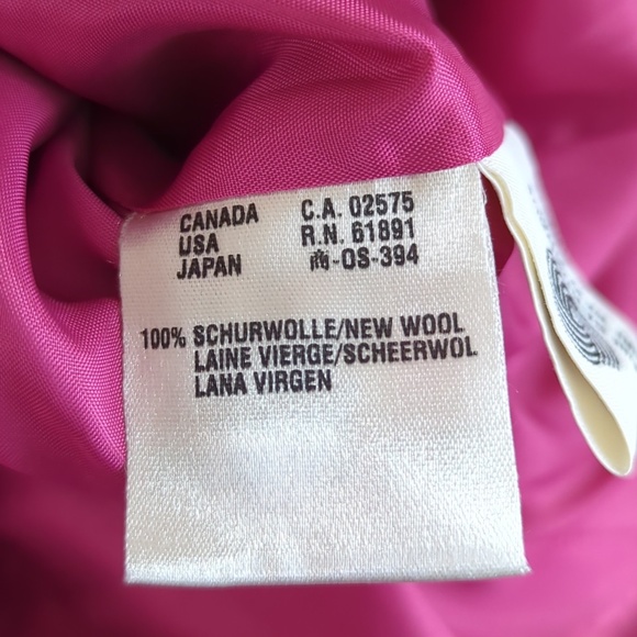 ESCADA Women's Magenta Fuchsia Virgin Wool Blazer Jacket Size 44 (US 14) Vintage - Picture 14 of 16